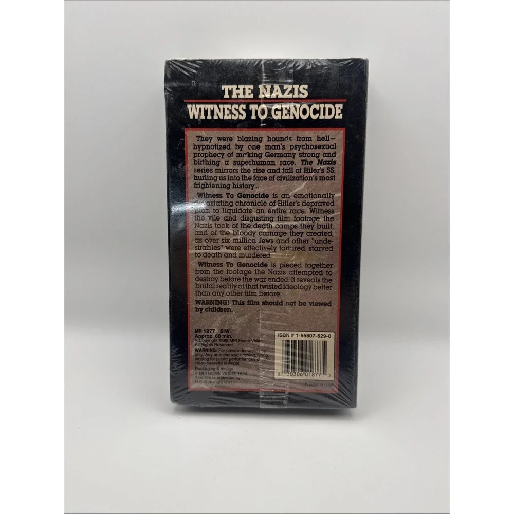 Vintage 1989 VHS, The Nazis: Witness to Genocide documentary, Nuremberg Trials